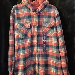 Big Pink and Blue Fuzzy Jacket